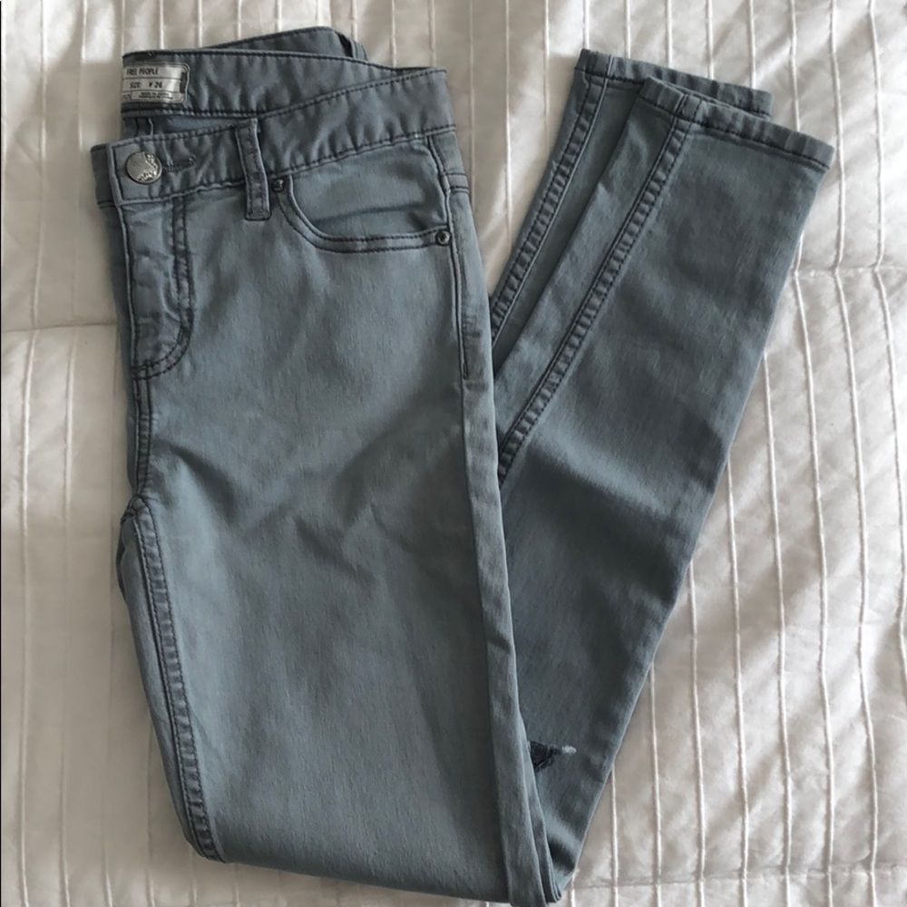 Free People Distressed Skinny Jeans